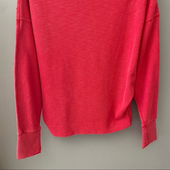 Free People Nikala Slide Zip Sweatshirt Pink Sz Medium - Picture 3 of 11